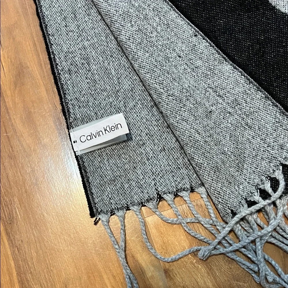 Calvin Klein Charcoal and Slate Women's Scarf